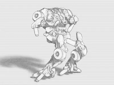 robot battle a14 3d print model 3D print model