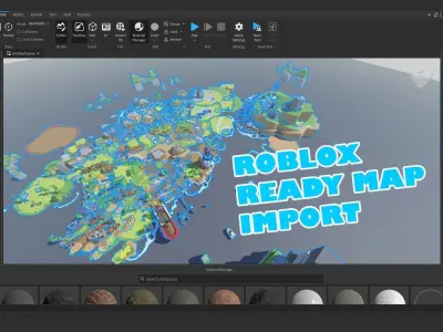 Epic 3D Map for Roblox and Unity Game Low-poly 3D model