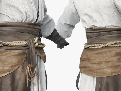  Ronin Warrior Outfit Traditional Style Gray 