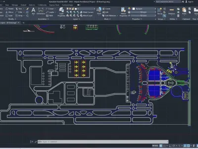0133 - Airport Architecture Project - 2Ds Drawing - 3Ds Files 3D model