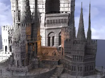 Queen Mary Tudor Castle exterior 3D model