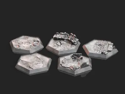 Hex Bases  Urban Warfare 3D print model