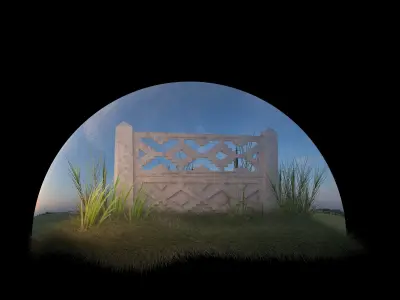 Stone Fence 3D model