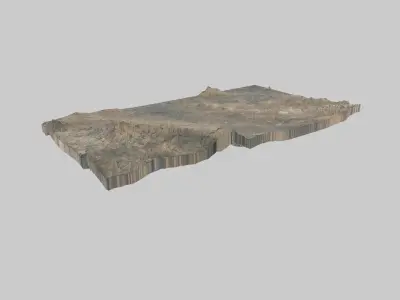 Kermanshah City Low-poly 3D model