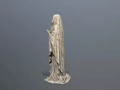 Woman Statue 001 Low-poly 3D model