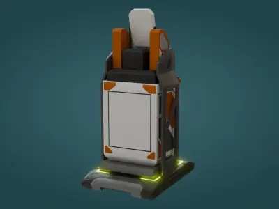 Sci-Fi Computer - Game Ready - PBR Low-poly 3D model shop