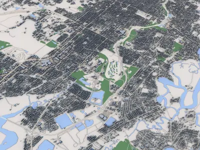Savannah City Georgia 3D model