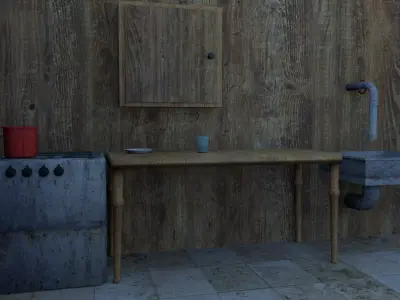 Horror house  Free 3D model