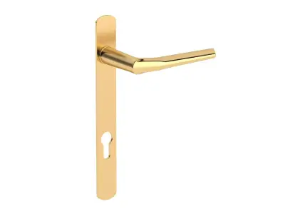  Straight Narrow Door Handle Brass 3D model