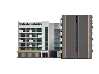 Modern Residential Building 09 3D model
