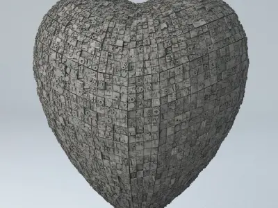 Sci-Fi Shapes The Metal Heart 3D model