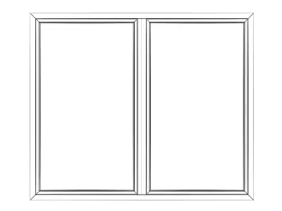 Wooden Window 05 3D model
