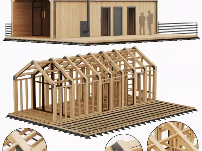 Barn house n3 3D model