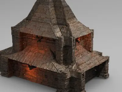 Lizard Town Hall Tower  3D model
