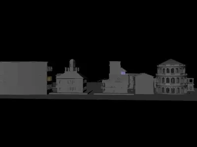 Urban Area Low-poly 3D model purchase