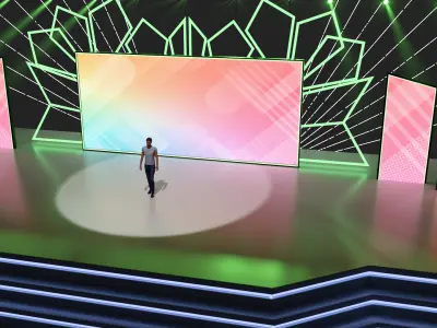 Entertainment Event Stage or Set Design with Light 3D model
