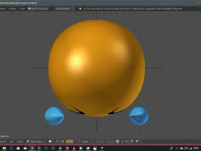 Emoji Rolling on the Floor Laughing 3D model