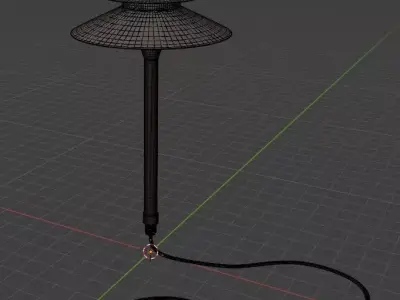 Garden Mushroom light Low-poly 3D model