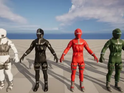 EVA Spacesuit  Low-poly 3D model