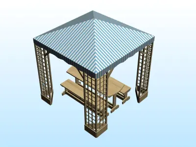 OUTDOOR FURNITURE 27 Low-poly 3D model