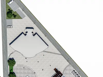 Auditorium interior and exterior 3D model