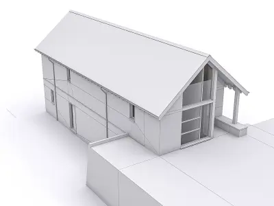Townhouse 07 Low-poly 3D model purchase