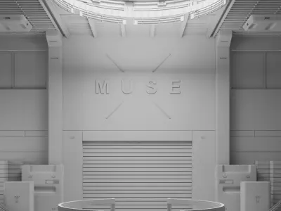 Sci-fi exhibition stand The Muse 3D model