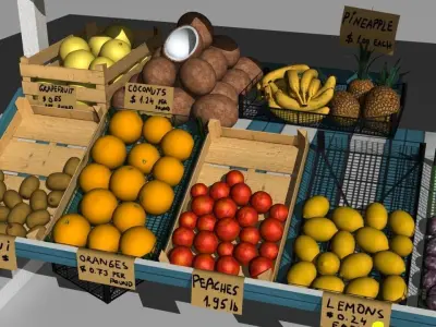 Fruit stand 3D model