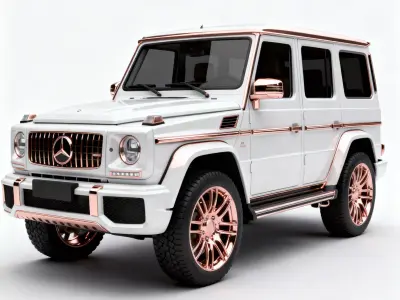 Luxury Mercedes G Wagon Rose Gold 3D Model Low-poly 3D model