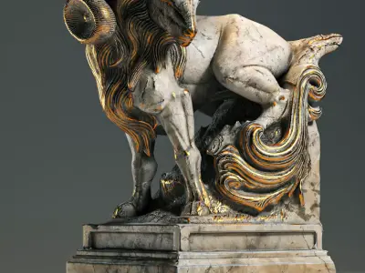 Golden Deer Majesty 3D model