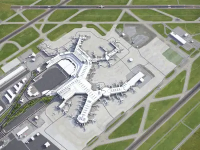Vancouver Airport Low-poly 3D model