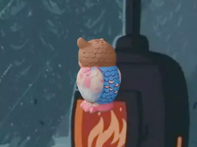 Hearthglow Owl Window Lamp 3D print model