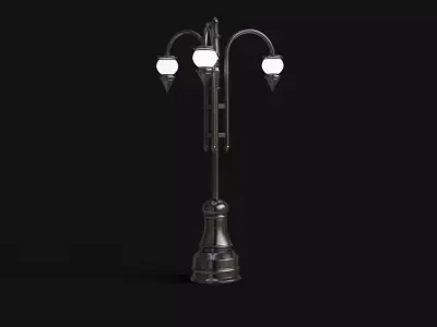 Street Lamp PBR Low-poly 3D model