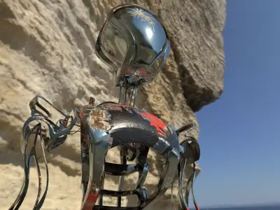 Robot  Low-poly 3D model buy