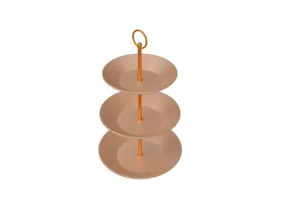 Three Tier Cake Stand v1 003 Low-poly 3D model