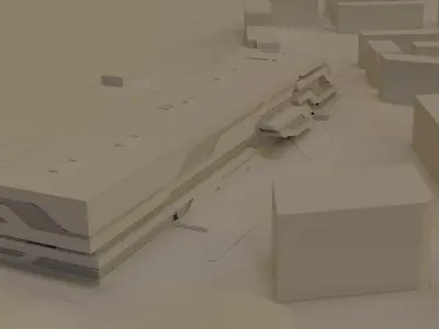 Pierres vives Montpellier Zaha Hadid 3D model