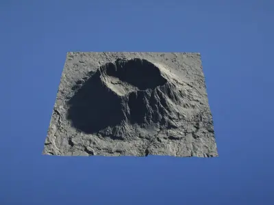 Landscape Environment Volcano Snow 43 Low-poly 3D model