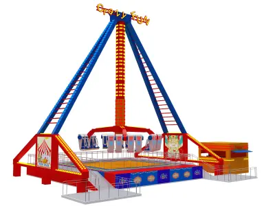 Funfair Crazy Vertical Rider 3D model