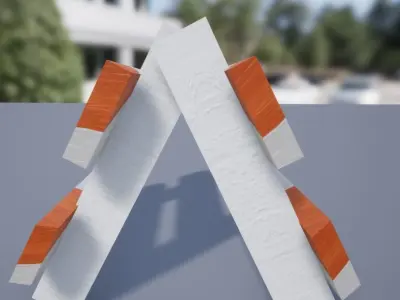 City blockade  Free low-poly 3D model