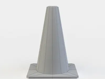 Road cone Low-poly 3D model