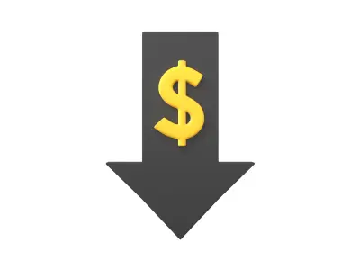 Price Down Symbol V1 001 Low-poly 3D model