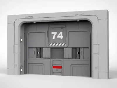 sci fi door 17 3D model
