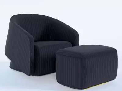 Arm chair Low-poly 3D model