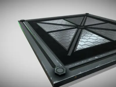Sci-fi Floor Plating Low-poly 3D model