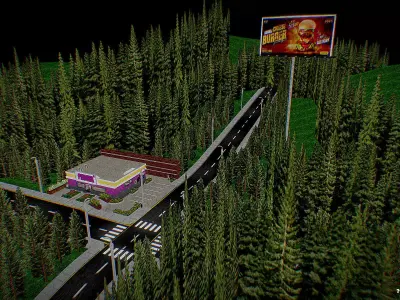 Tambo Minimarket PS1 Environment Free low-poly 3D model