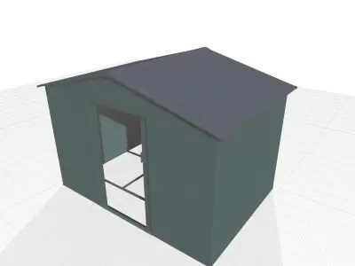Metal Garden Shed 3D model