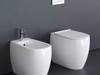 Alice Ceramica Nur WC Low-poly 3D model