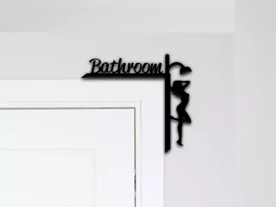 Bathroom Door Corner Decor 3D print model