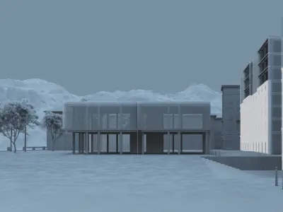 Modern Urban neighbourhood Trieste 3D model