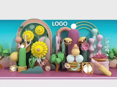 Art Exhibition Window display  3D model